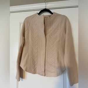 Knitted and Knotted zip wool sweater